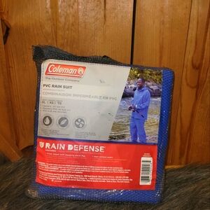 Coleman 2 Piece PVC/Polyester Rain Suit Size Adult XL New In Package